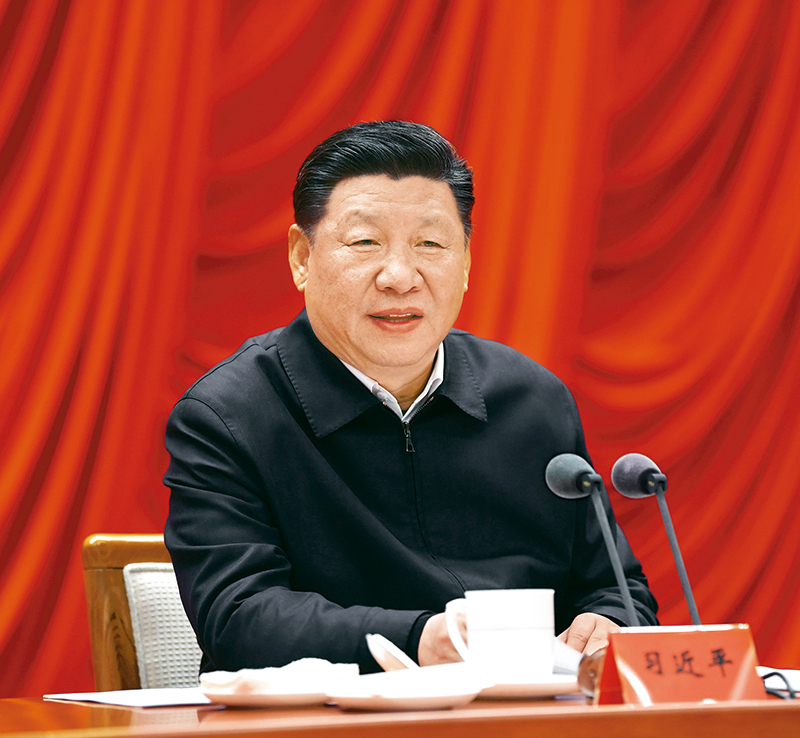 　　2019年1月21日，省部级主要领导干部坚持底线思维着力防范化解重大风险专题研讨班在中央党校开班。中共中央总书记、国家主席、中央军委主席习近平在开班式上发表重要讲话。 新华社记者 饶爱民/摄